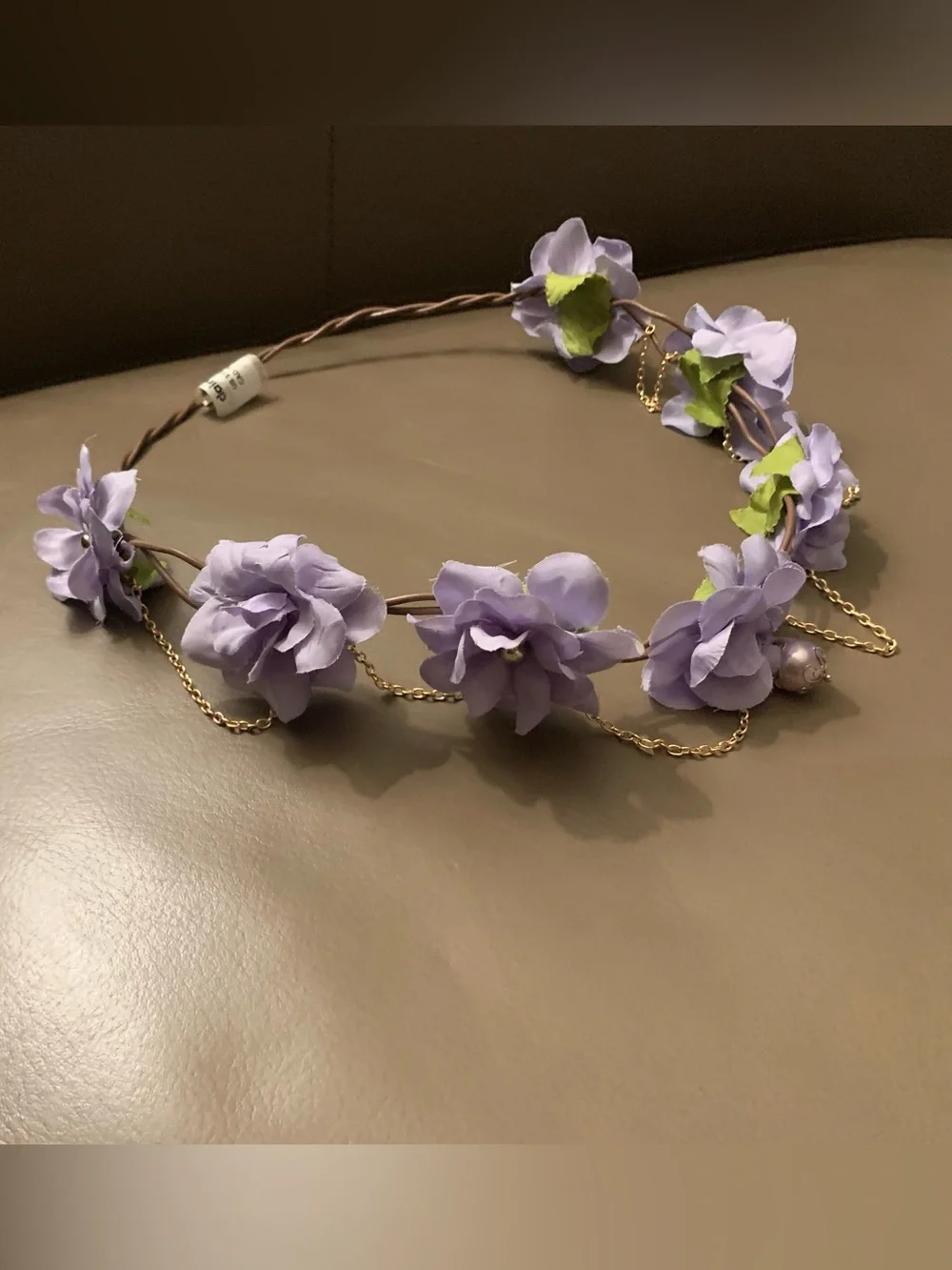 Claire's Lavender Floral 🪻Halo with Gold 💛Accent Chain